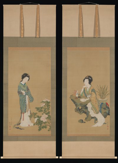 Yanji avec des orchidées et Yang Guifei avec des pivoines - Genki