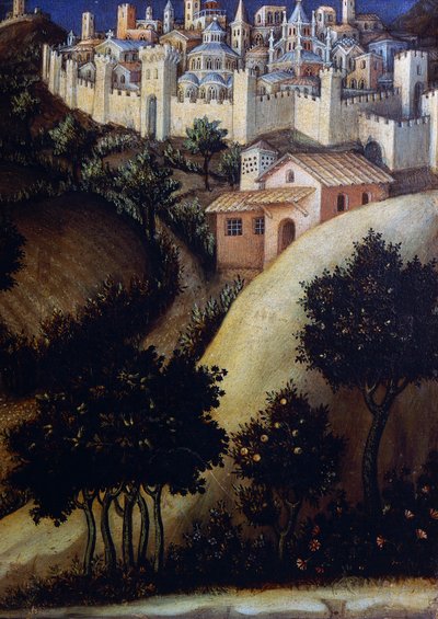 Adoration des Mages, détail du panneau central de la prédelle d