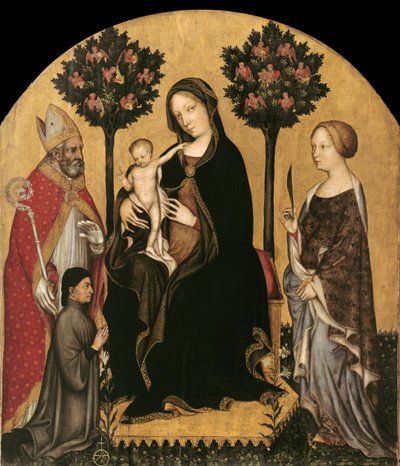 Marie trônant avec l