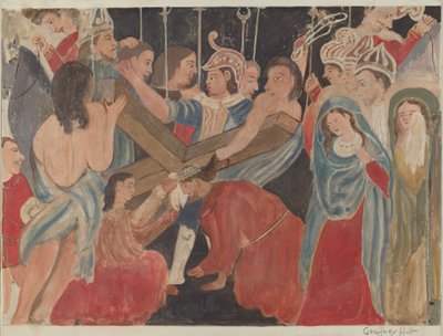 Station de la Croix No. 6: Véronique rend service à Jésus - Geoffrey Holt