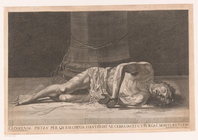 Christ après la flagellation O inmensa pietas per quem omnia stant cadit ne cadas iacet ut surgas moritur ut vivas - Georg Andreas Wolfgang
