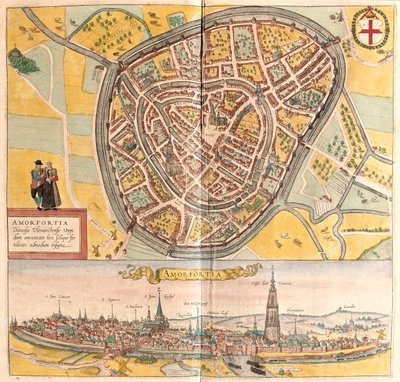 Amersfoort, Pays-Bas - dans "Civitates Orbis Terrarum" de Georg Braun, Cologne 1617 - Georg Braun