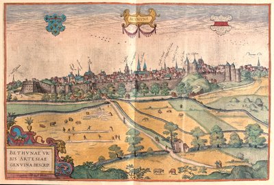 Béthune dans le Pas de Calais, France - dans "Civitates Orbis Terrarum" de Georg Braun, Cologne 1617 - Georg Braun