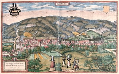 Budingen, Allemagne - dans "Civitates Orbis Terrarum" de Georg Braun, Cologne 1617 - Georg Braun