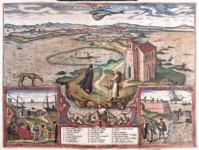 Cadice, Espagne - dans "Civitates Orbis Terrarum" de Georg Braun, Cologne 1617 - Georg Braun