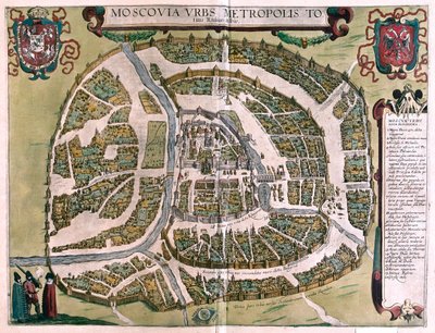 Moscou, Russie - dans "Civitates Orbis Terrarum" de Georg Braun, Cologne 1617 - Georg Braun