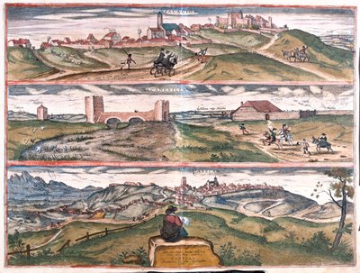 Plasencia - Alcantara - Cabezas, Espagne - dans "Civitates Orbis Terrarum" de Georg Braun, Cologne 1617 - Georg Braun