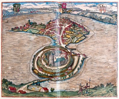 Ratzeburg, Allemagne - dans "Civitates Orbis Terrarum" de Georg Braun, Cologne 1617 - Georg Braun