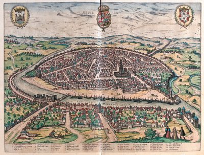 Séville, Espagne - dans "Civitates Orbis Terrarum" de Georg Braun, Cologne 1617 - Georg Braun