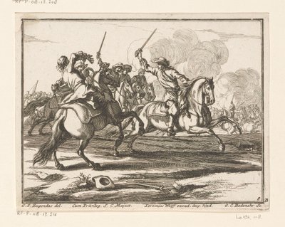 Combat de cavaliers - Georg Conrad Bodenehr