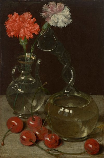 Vie tranquille avec kuttrolf et cerises - Georg Flegel