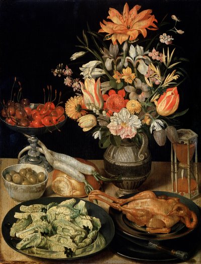 Nature morte avec fleurs et collation, vers 1630-1635 - Georg Flegel