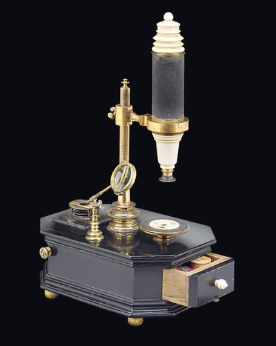 Microscope de Type Boîte Composée, vers 1775 - Georg Friedrich Brander