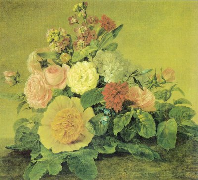 Allemand : Blumenstillleben Nature morte avec des fleurs - Georg Friedrich Kersting