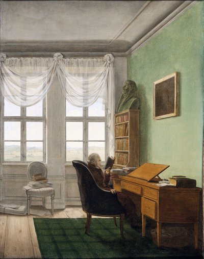 Allemand :  Reinhards Studierstube Le bureau du Cout-chapelain Reinhard - Georg Friedrich Kersting