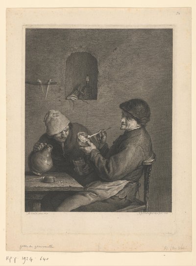 Fumeur et buveur - Georg Friedrich Schmidt