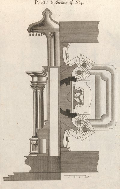 Plan et vue latérale d