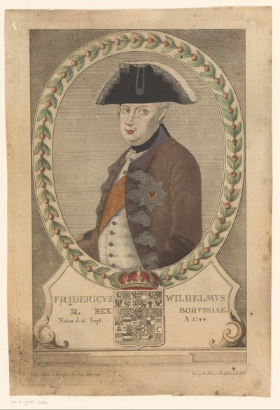 Portrait de Frédéric-Guillaume II, roi de Prusse - Georg Mathäus Probst