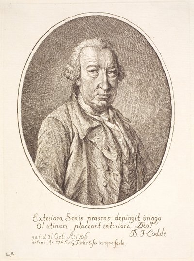 Portrait de Barthold Johan Lodde, traducteur - Georg Mathias Fuchs
