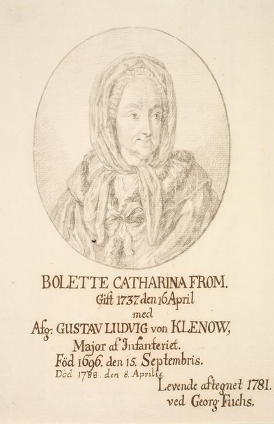Portrait de Bolette Catharina From - Georg Mathias Fuchs