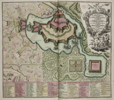Carte allégorique du siège du Château de l