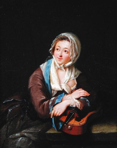 Dame avec un instrument de musique - Georg Melchior Kraus