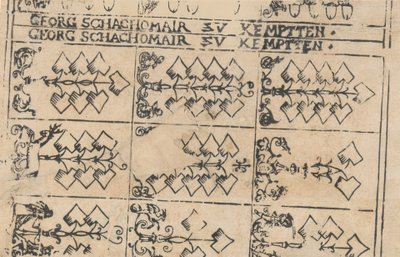 Feuille de cartes à jouer, 1575-1600 - Georg Schachomair