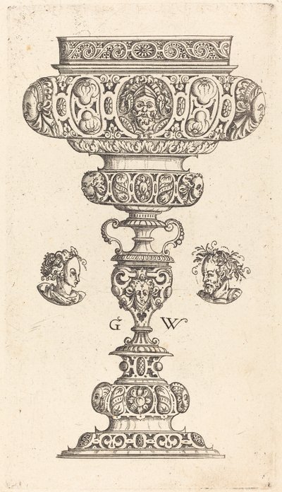 Calice avec tête de guerrier - Georg Wechter I