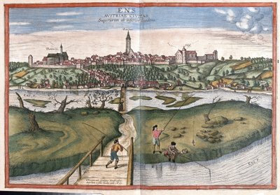 Enns, Autriche (gravure) - Georg Braun and Hogenberg Franz