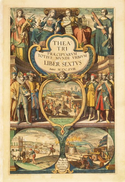 Frontispice du volume VI, du Civitates Orbis Terrarum par Georg Braun - Georg Braun and Hogenberg Franz