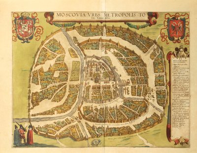 Moscou de Civitates Orbis Terrarum - Georg Braun and Hogenberg Franz