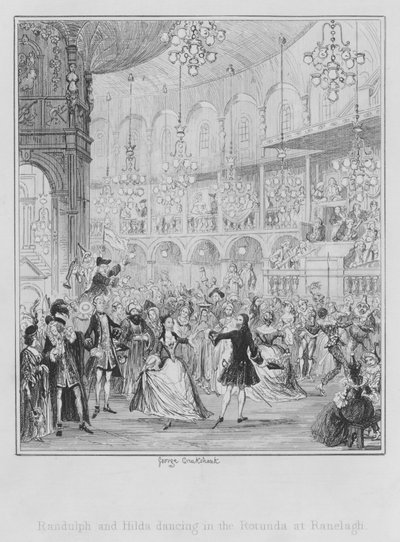 Randulph et Hilda dansant dans la Rotonde à Ranelagh - George (after) Cruikshank