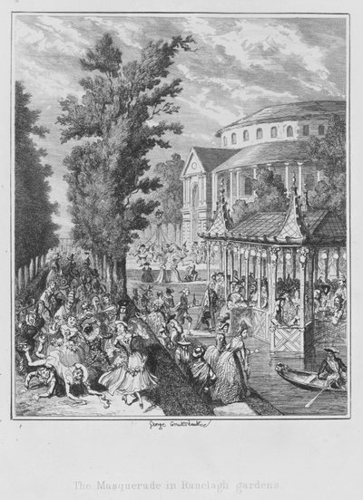 Le Bal masqué dans les jardins de Ranelagh - George (after) Cruikshank