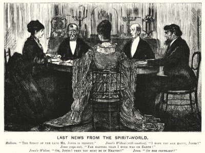 Caricature de Punch : Dernières nouvelles du monde des esprits (gravure) - George (after) Du Maurier