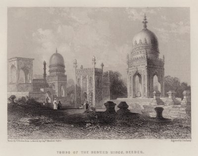 Tombes des Rois Bereed, Beeder (lithographie en couleur) - George (after) Howse