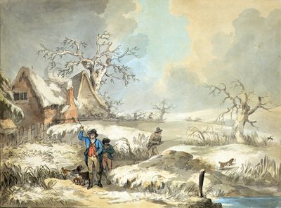Chasse à la bécassine, gravé par Thomas Rowlandson, publié par J. Harris - George (after) Morland