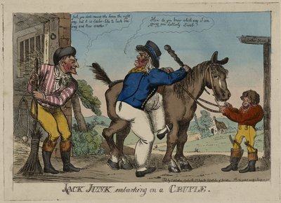 Jack Junk embarquant pour une croisière - George (attr. to) Cruikshank