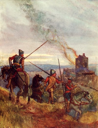 La veuve de la frontière (lithographie couleur) - George 9th Earl of Carlisle Howard