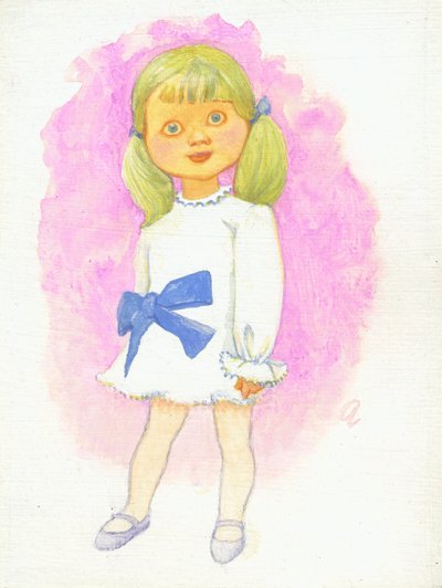 Petite fille avec un nœud - George Adamson
