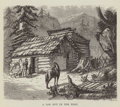 Une cabane en rondins dans l