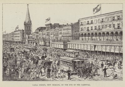 Rue Canal, La Nouvelle-Orléans, à la veille du carnaval - George Augustus Sala