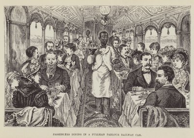 Passagers dînant dans un wagon-salon Pullman - George Augustus Sala