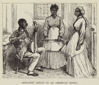 Bureau des domestiques dans un hôtel américain - George Augustus Sala