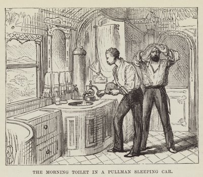 La toilette du matin dans un wagon-lit Pullman - George Augustus Sala