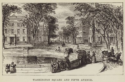 Washington Square et Fifth Avenue - George Augustus Sala