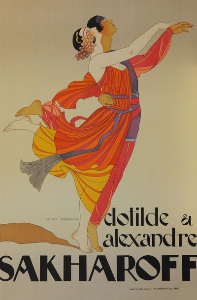 Clotilde et Alexandre Sakharoff, 1921 - George Barbier