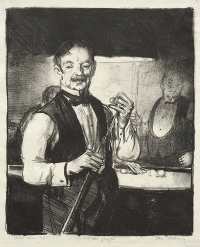 Un vieux joueur de billard - George Bellows