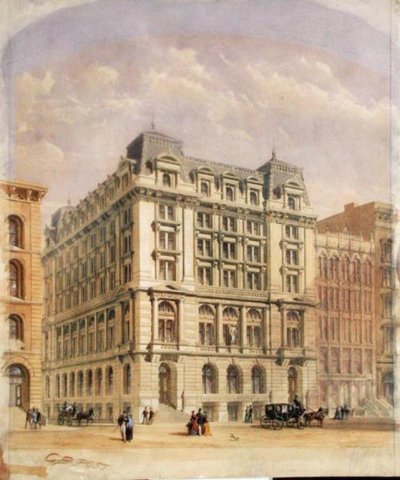 Dessin de compétition pour le bâtiment Equitable Assurance - George Browne Post