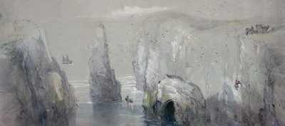 Vue de Flamborough Head, montrant un groupe d