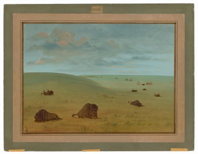 Après la chasse au bison - Sioux - George Catlin